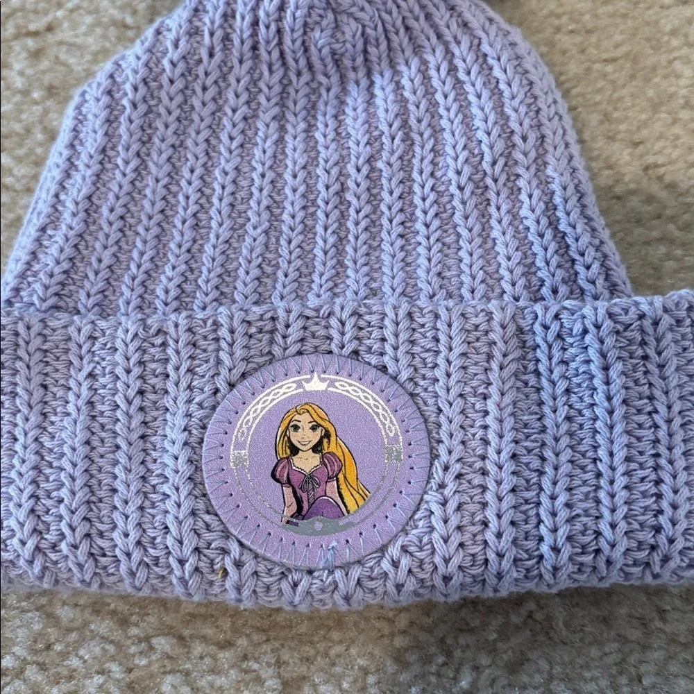 Love Your Melon/Disney Rapunzel Knit Beanie with Brown Pom-Pom